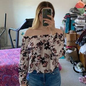 Off the shoulder floral top